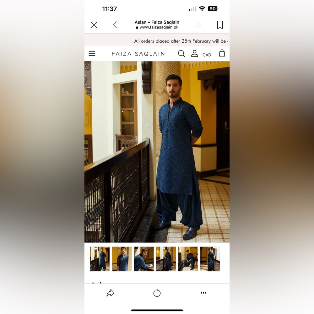 Faiza saqlain mens kurta shalwar
